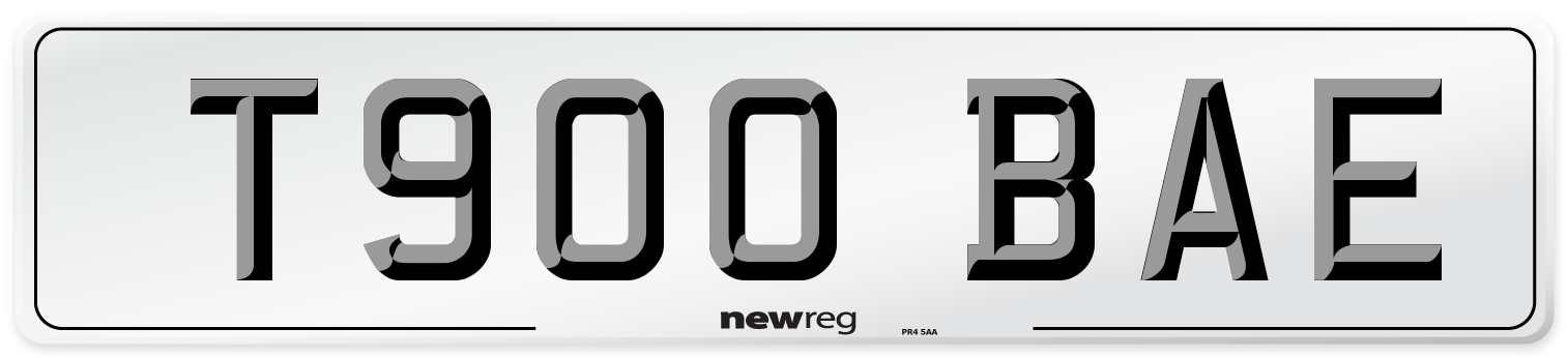 T900 BAE Number Plate from New Reg